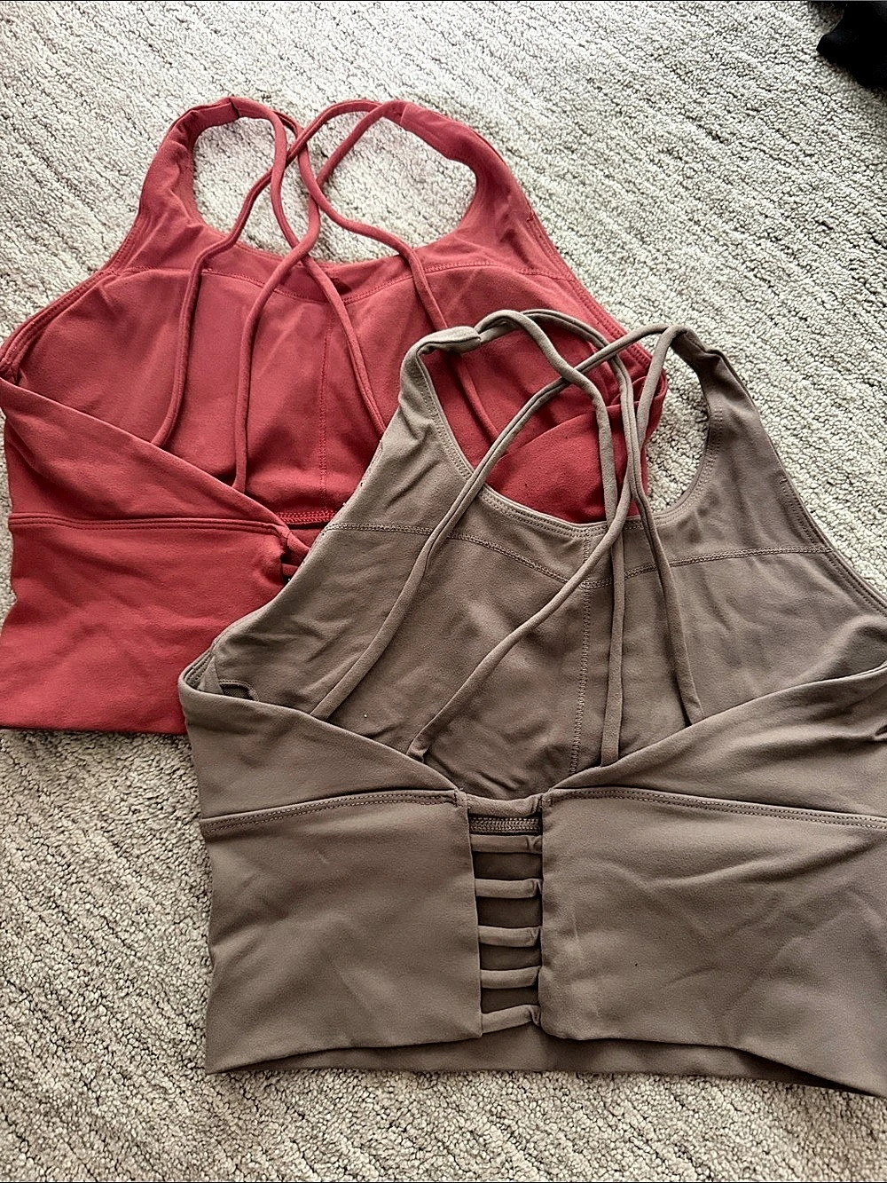 SAVVI Sports bra Tops Pink & Brown